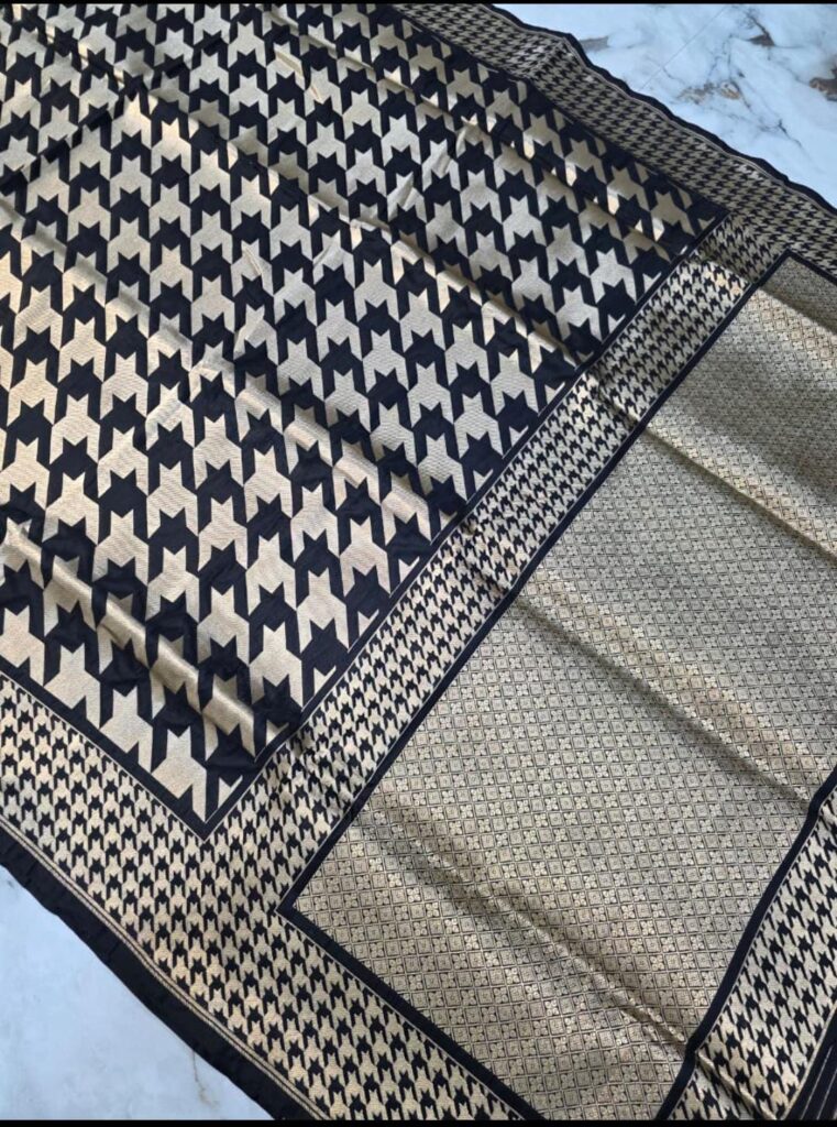 Home pure handloom banarasi kataan silk abstract design luxury saree