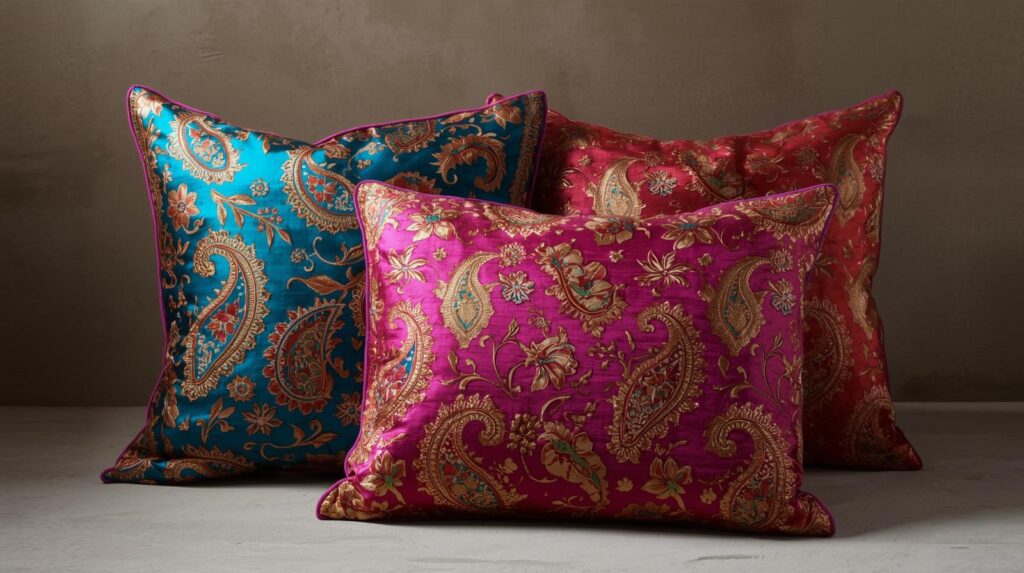 Home banarasi cushion covers