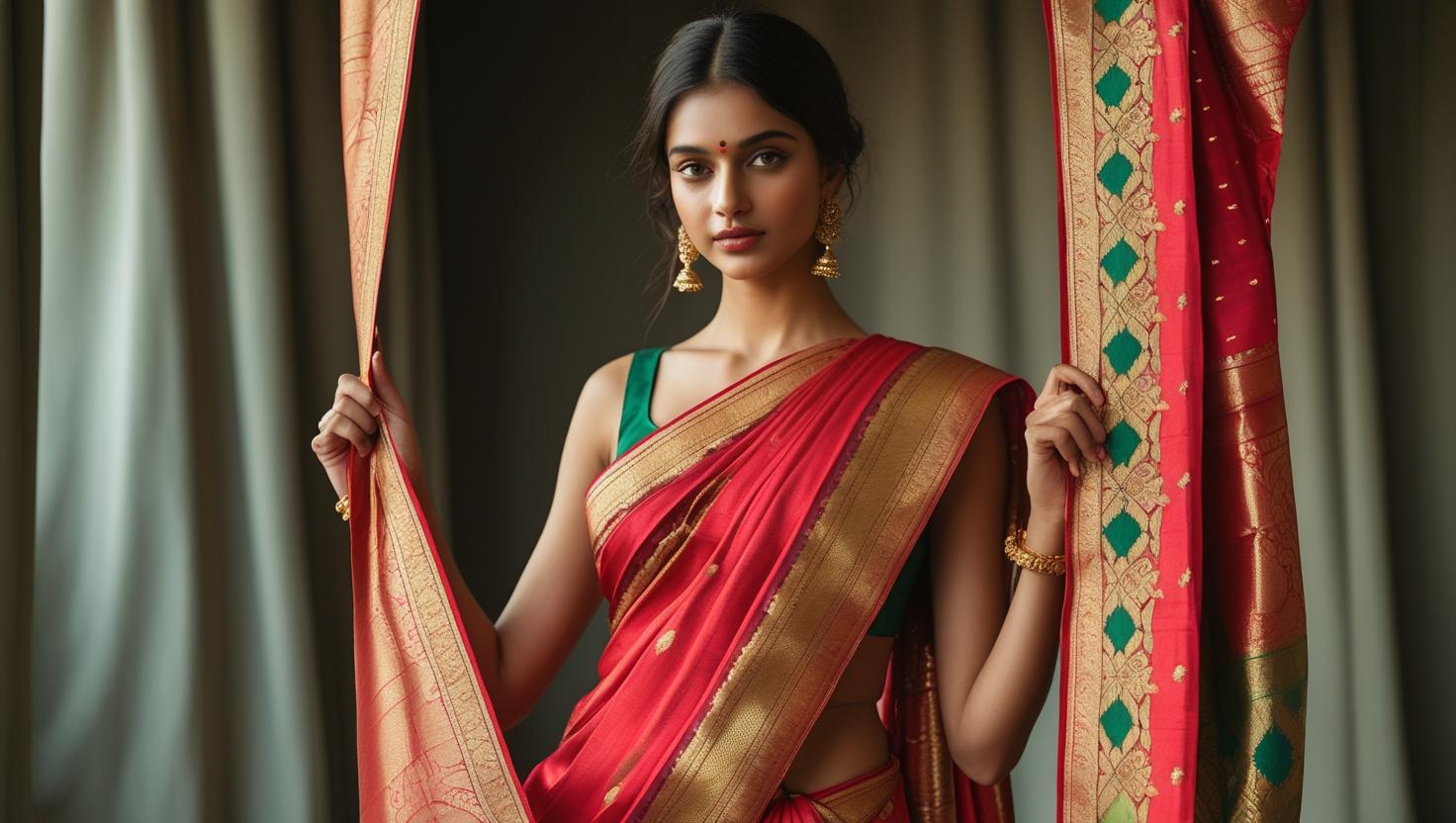 About model selling banarasi saree 20250826 145738 0000